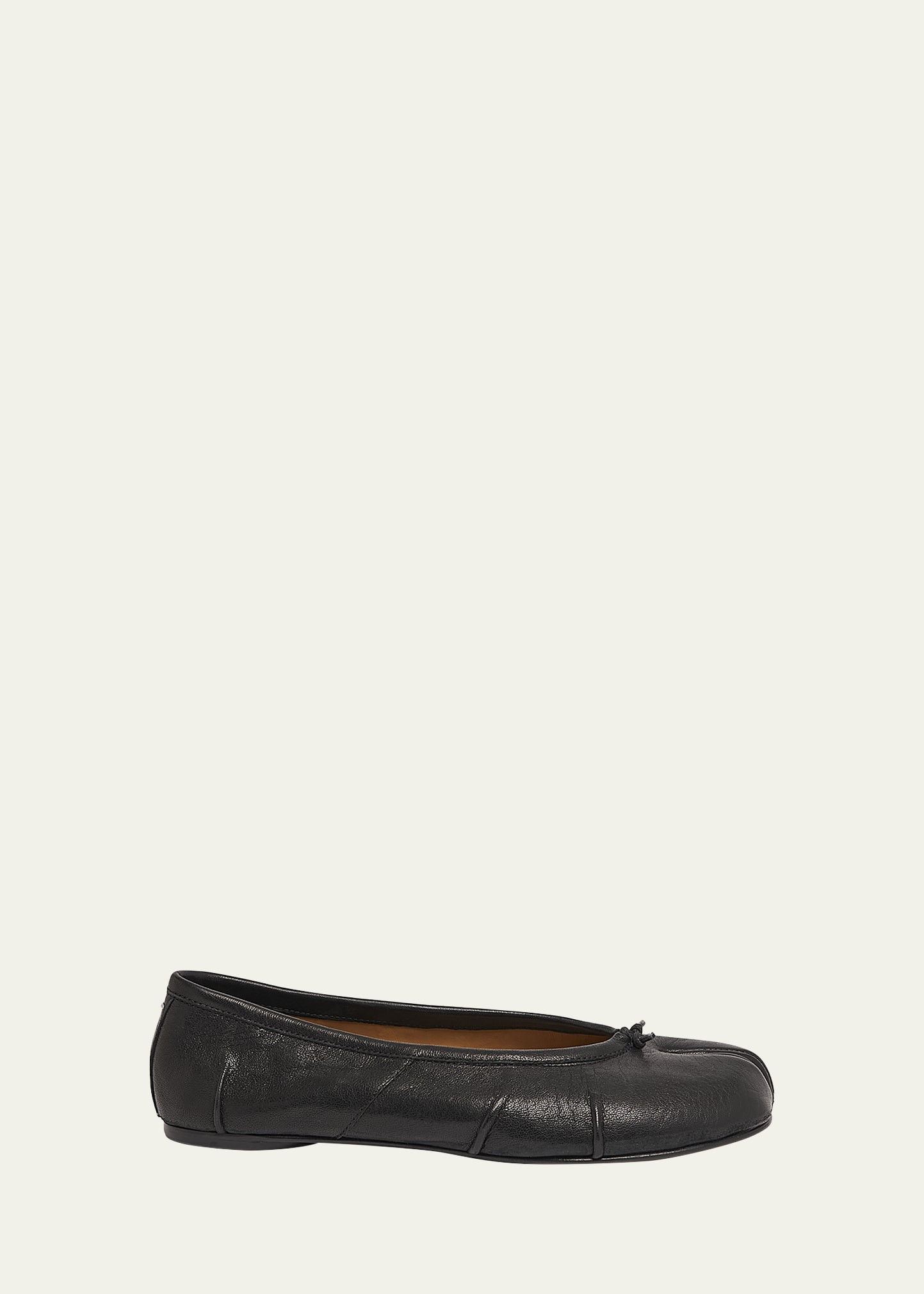 Maison Margiela Tabi Leather Split-Toe Ballerina Flats | Bergdorf Goodman