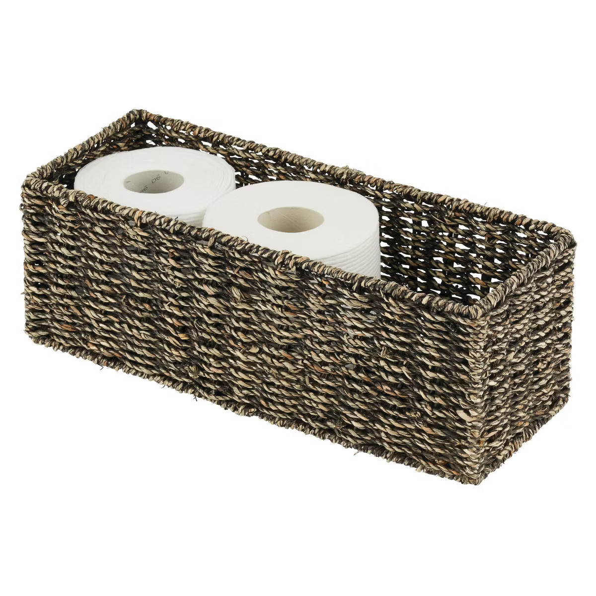 mDesign Natural Woven Bathroom Storage Organizer Basket | Target