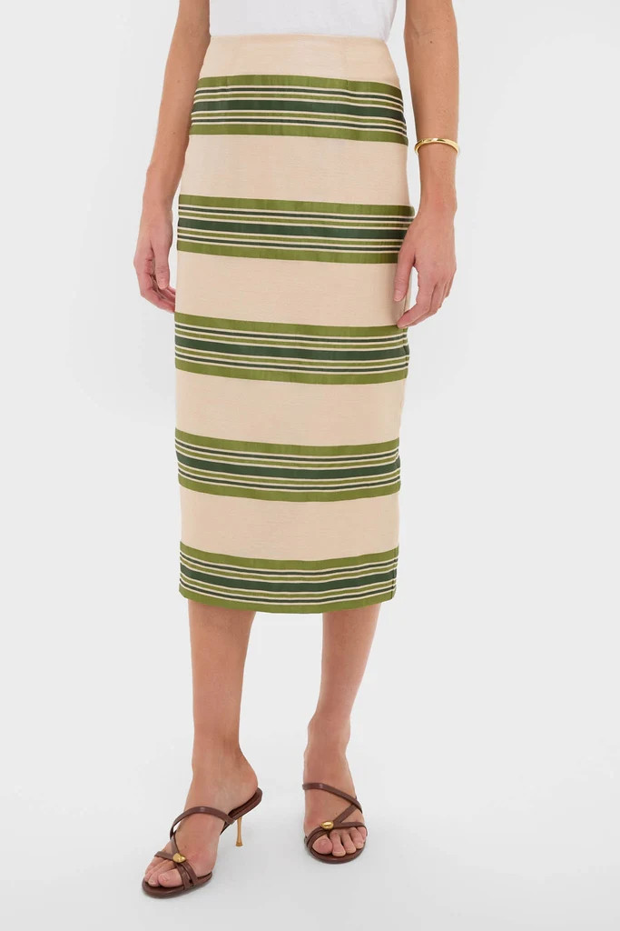 Satin Stripe Ellington Skirt | Tuckernuck (US)
