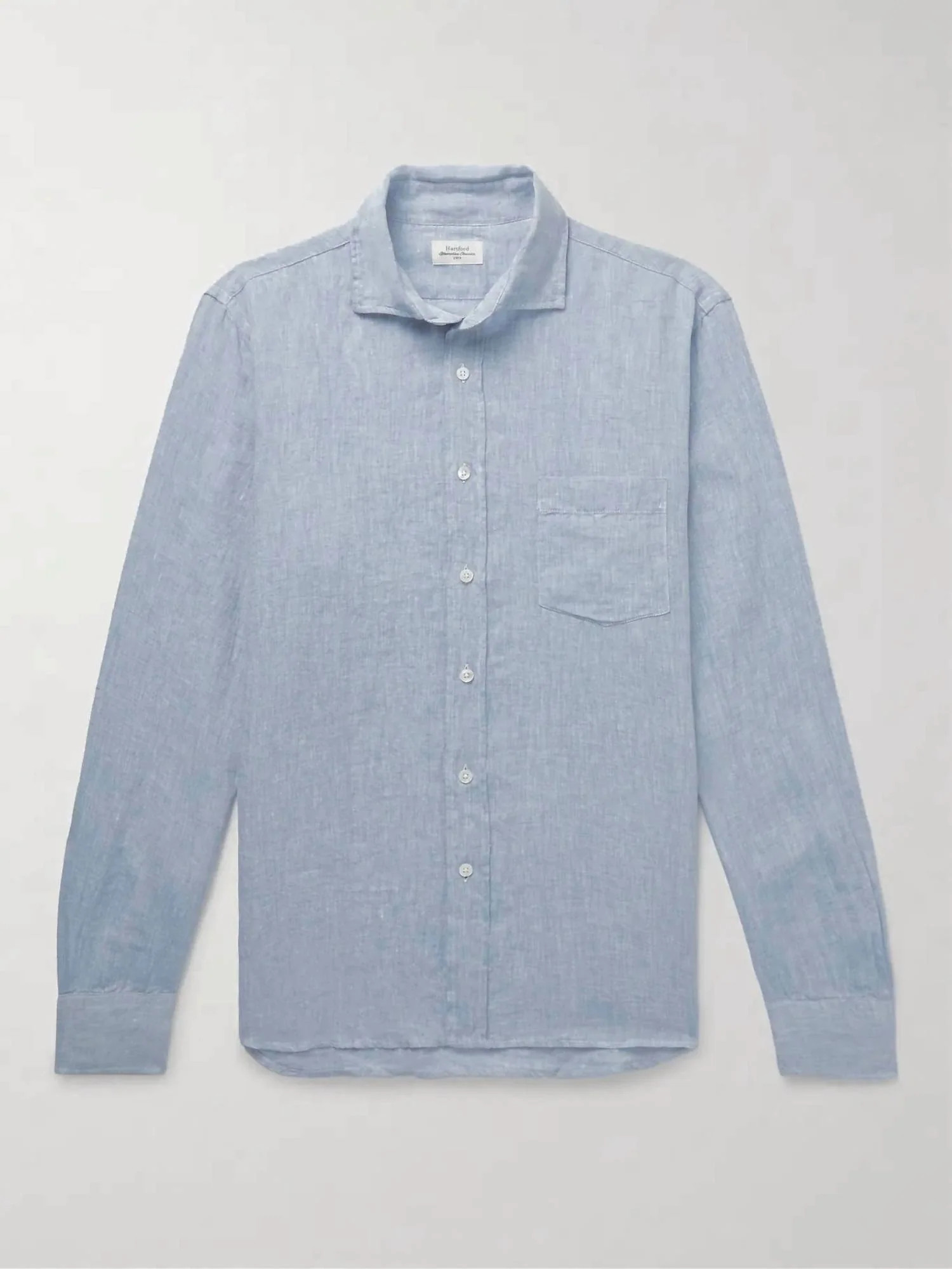 Men's Linen Button Down In Blue | Shop Simon