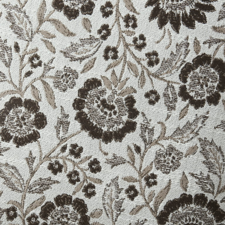 My Texas House 20" x 20" Brown Bel Jacquard Floral Decorative Pillow Cover | Walmart (US)