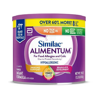 Similac Alimentum Non GMO Hypoallergenic Powder Infant Formula - 19.8oz | Target