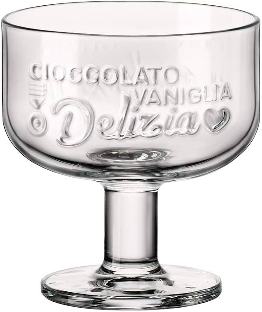 Bormioli Rocco Graphica 9.5 oz. Dessert Cup, Clear, Set of 6 | Amazon (US)