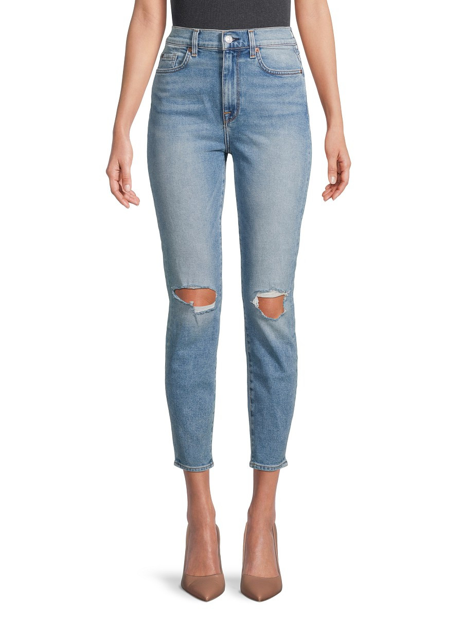 7 For All Mankind Women's The High-Waist Ankle Skinny Jeans - Blue - Size 26 (2-4) | Saks Fifth Avenue OFF 5TH