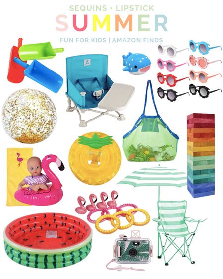 Amazon Finds: Summer Fun Kid Items beach toys, toddler toys, summer toys, pool toys, kids sunglasses, and kids pools! So many great option to have a blast with this summer! 

#LTKkids #LTKswim #LTKfamily