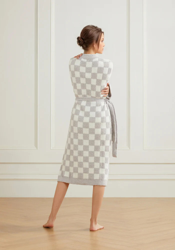 Checkered Buttery Robe | The Styled Collection