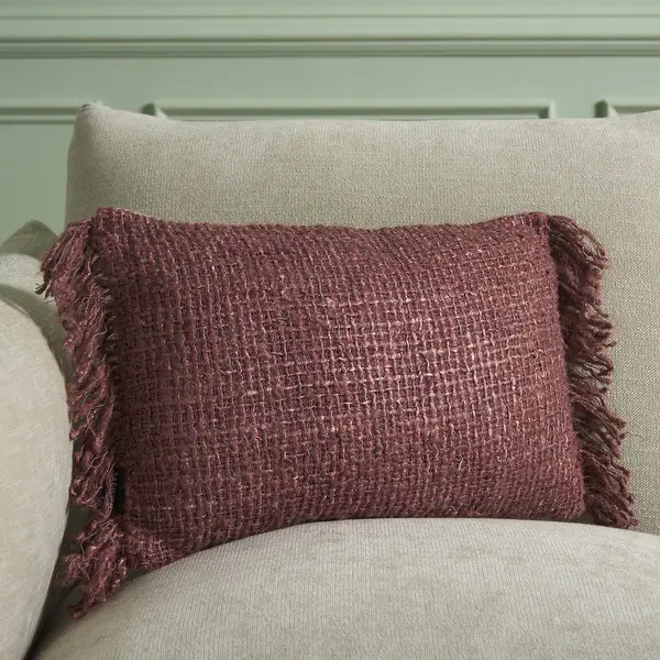 SAFAVIEH Home Mare 12 x 20-inch Brick Cotton Lumbar Pillow | Bed Bath & Beyond