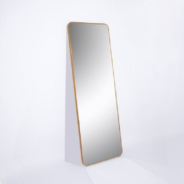 Round Corner Aluminum Alloy Frame Floor Full Body Large Mirror, Stand or Leaning Against Wall for... | Bed Bath & Beyond