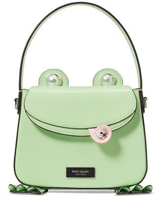 kate spade new york Lily Patent Leather 3D Frog Small Hobo - Macy's | Macy's