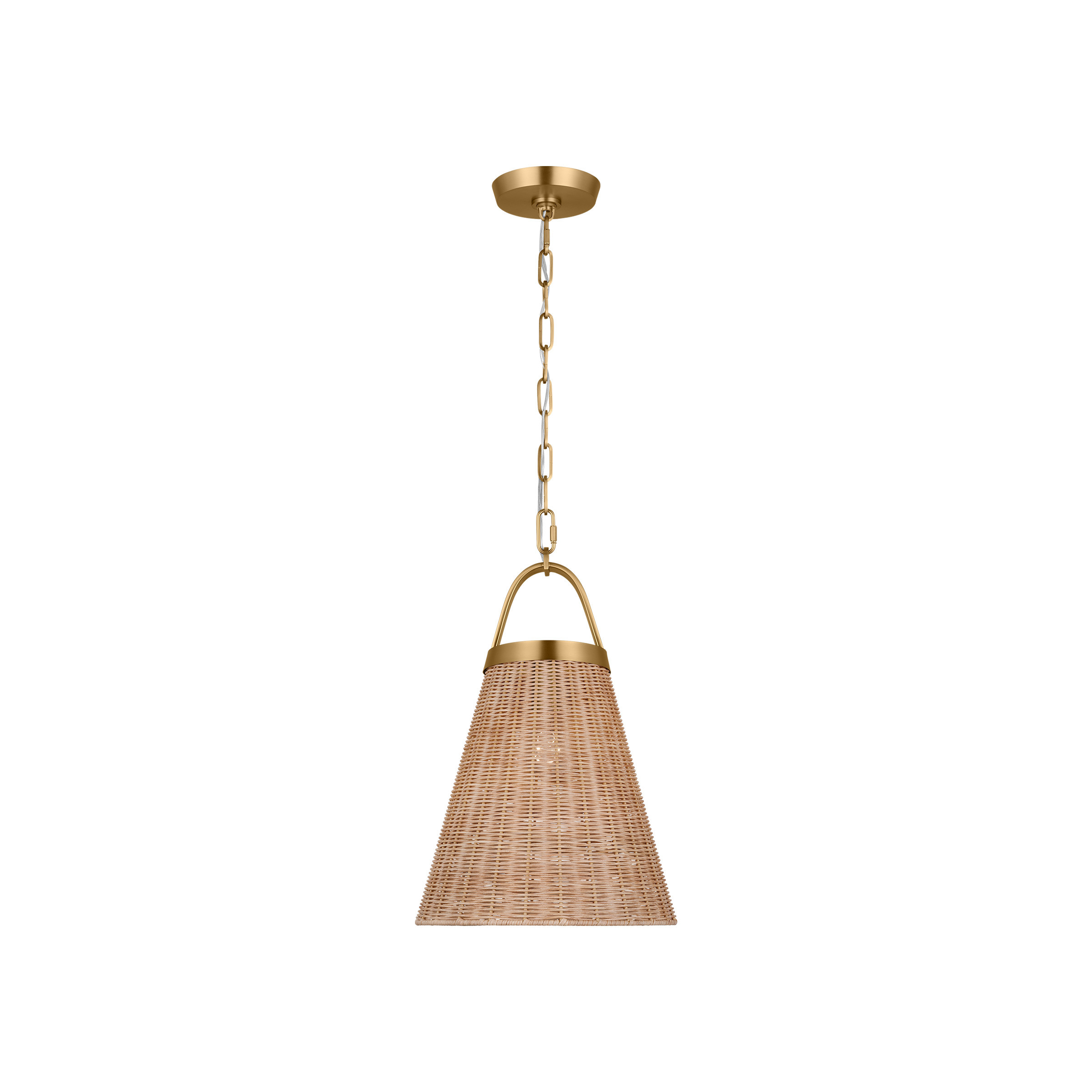 Chapman & Myers Whitby Medium Pendant Burnished Brass - Visual Comfort | Visual Comfort