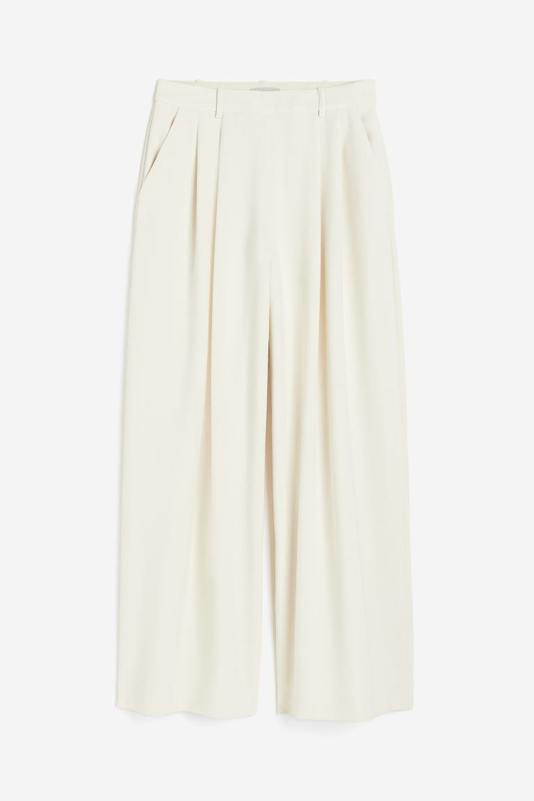 Wide-leg Pants - White - Ladies | H&M US | H&M (US + CA)