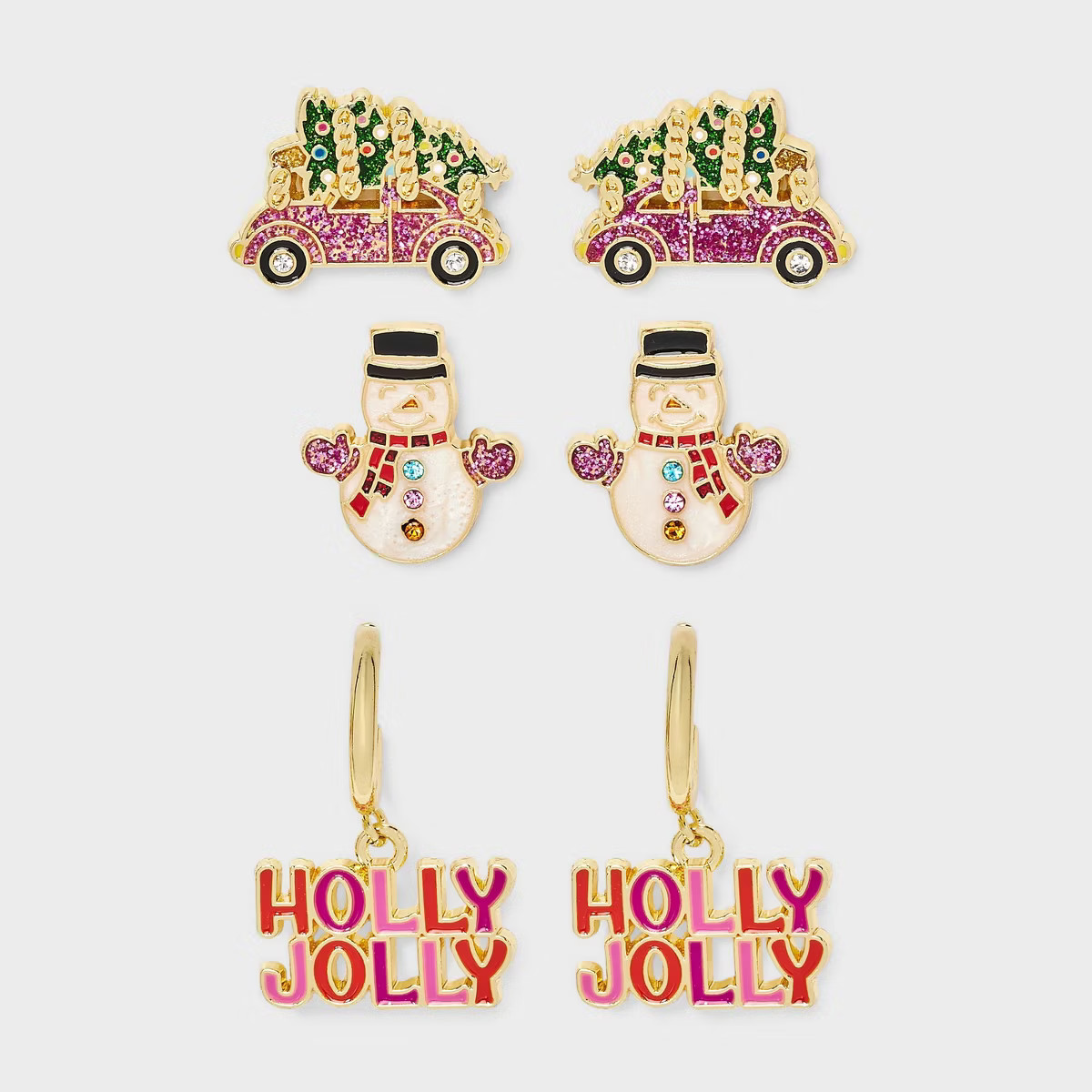 SUGARFIX by BaubleBar Tinsel Traffic Earring Set - Red/White/Green | Target