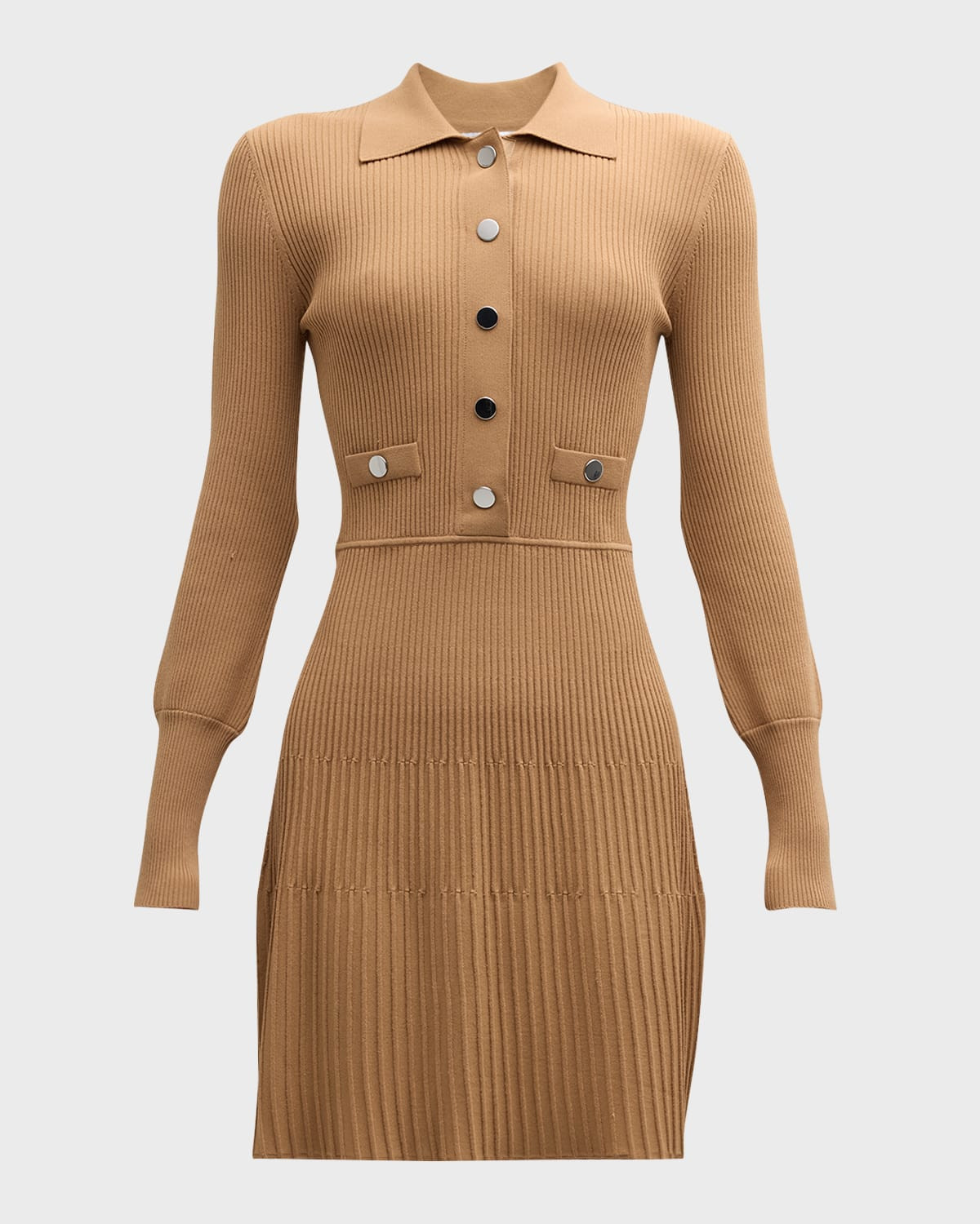 Lauper Long-Sleeve Ribbed Mini Dress | Neiman Marcus
