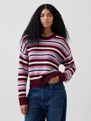 100% Cotton Oversized Crop Sweater | Gap (US)