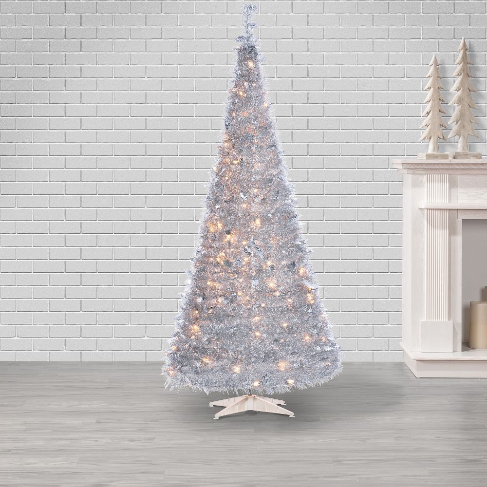 Pop-Up Silver Christmas Tree | West Elm (US)