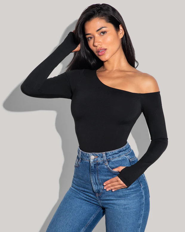 Shapey Long Sleeve One Shoulder Top | TA3