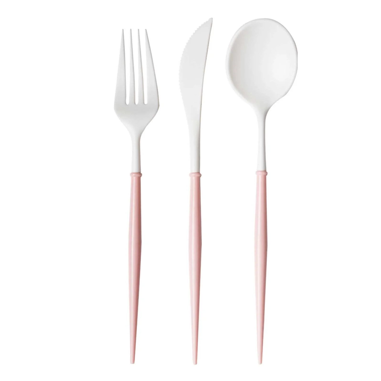 Blush Bella Assorted Plastic Cutlery/24pc, Service for 8 | Sophistiplate
