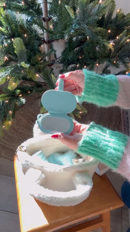 #AD | Holiday gift guide for girls from Target! My picks: Striped crewneck sweater, small beige sherpa tote, light blue lipstick case, light blue mini clip-on mirror, pearl covered headband, pearl multi-strand bracelet, and an aqua blue beanie!

#TargetStyle #TargetPartner @Target @TargetStyle

#LTKsalealert #LTKHoliday #LTKGiftGuide