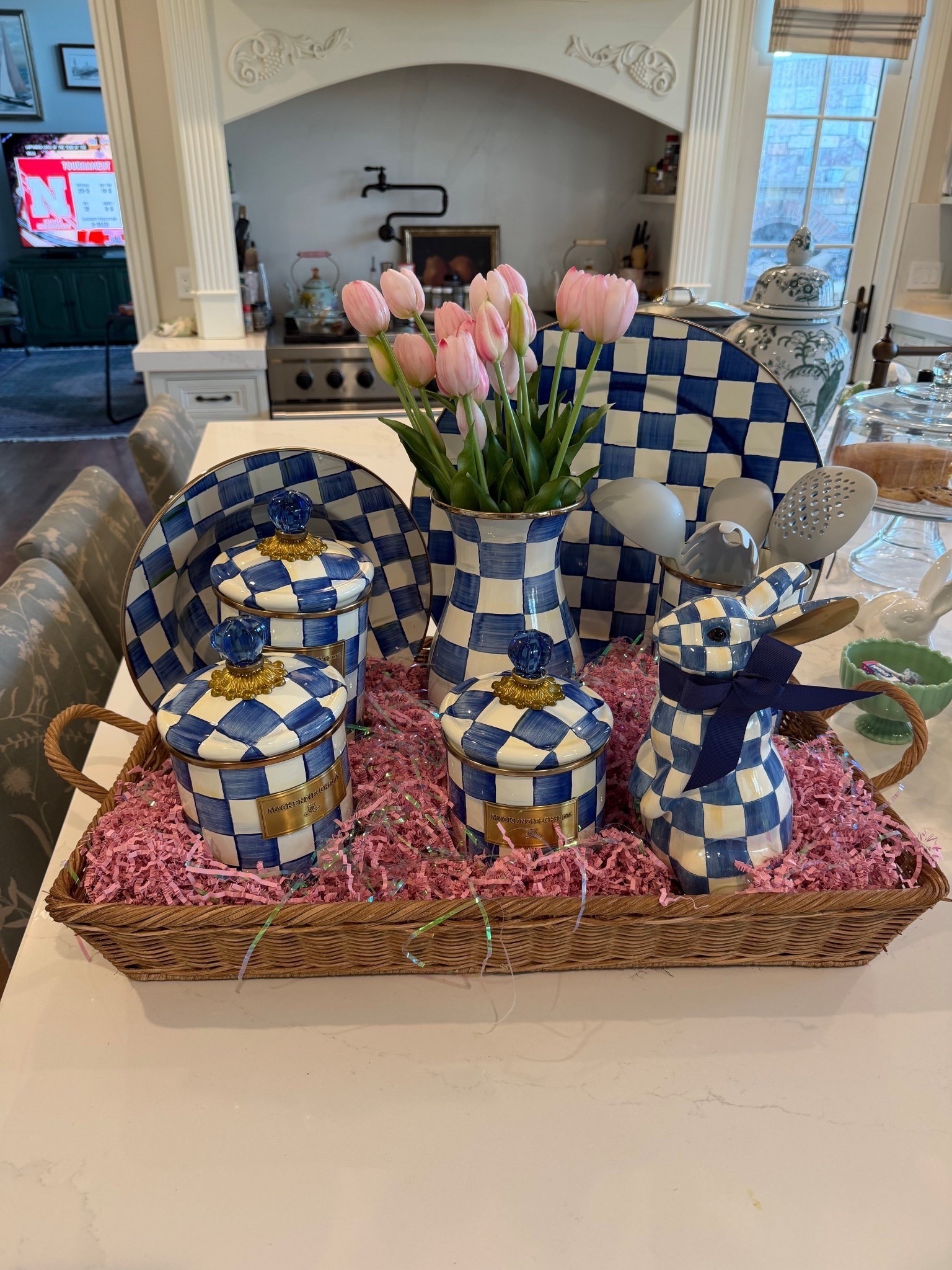 We’ve always loved the MacKenzie-Childs checkered collection, and it’s one of those looks that instantly makes a space feel styled and collected. From the kitchen pieces to the vases, everything has that signature charm that stands out without feeling overdone. It’s such an easy way to add personality to your home while still keeping things classic and put together.

#LTKHome #LTKSeasonal