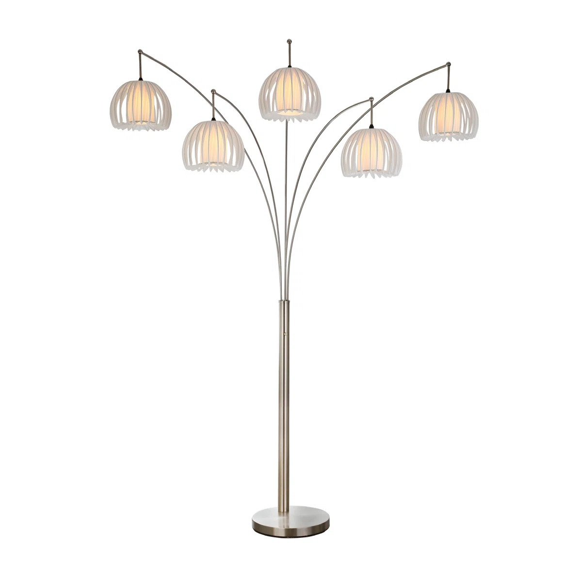 89'' Brushed Steel Tree Floor Lamp | Wayfair North America
