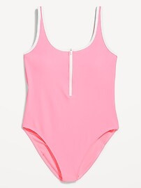 Half Zip One-Piece Swimsuit | Old Navy (US)