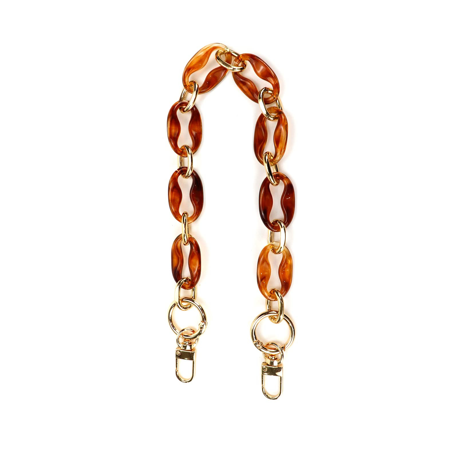 Crapyt Acrylic Handbag Strap Chain 1 PCS Amber Transparent Brown 40cm/15.75" with Metal Buckle fo... | Amazon (US)