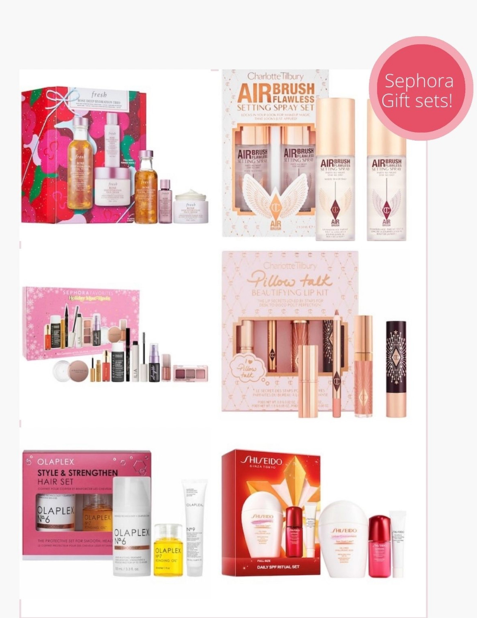 Sephora gift sets are the best way to try brands like Charlotte Tillbury, Tatcha, ilia, rare beauty, olaplex, shiseido  

#LTKGiftGuide #LTKHoliday #LTKbeauty