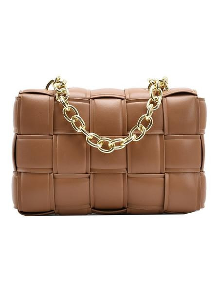 Goodnight Macaroon 'Maddie' Intrecciato Faux Leather Chain Strap Bag (4 Colors | Goodnight Macaroon