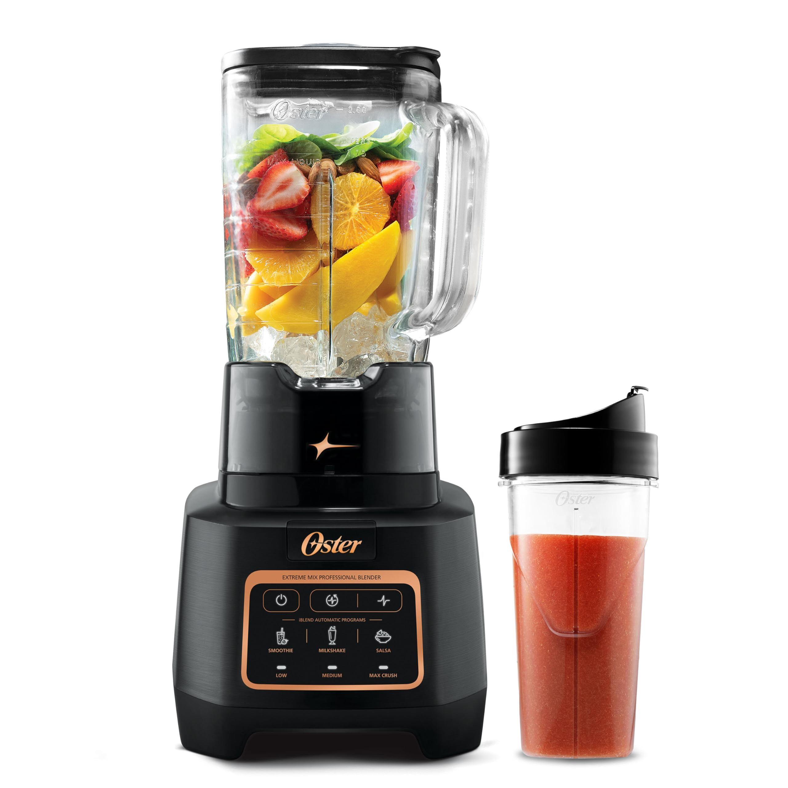 Oster Extreme Mix Blender, 8-Cup Glass Jar, 3 iBlend Preset Functions, 1600-Watts, 10-Point Blade... | Amazon (US)