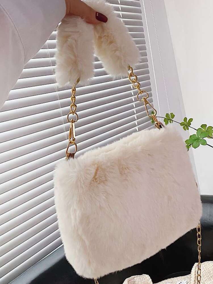 Fuzzy Square Bag | SHEIN