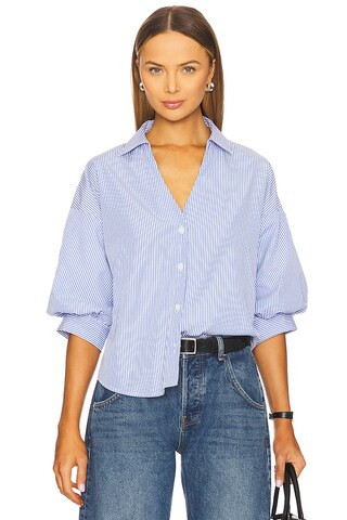 Brochu Walker Kate Shirt in Blue Stripe from Revolve.com | Revolve Clothing (Global)