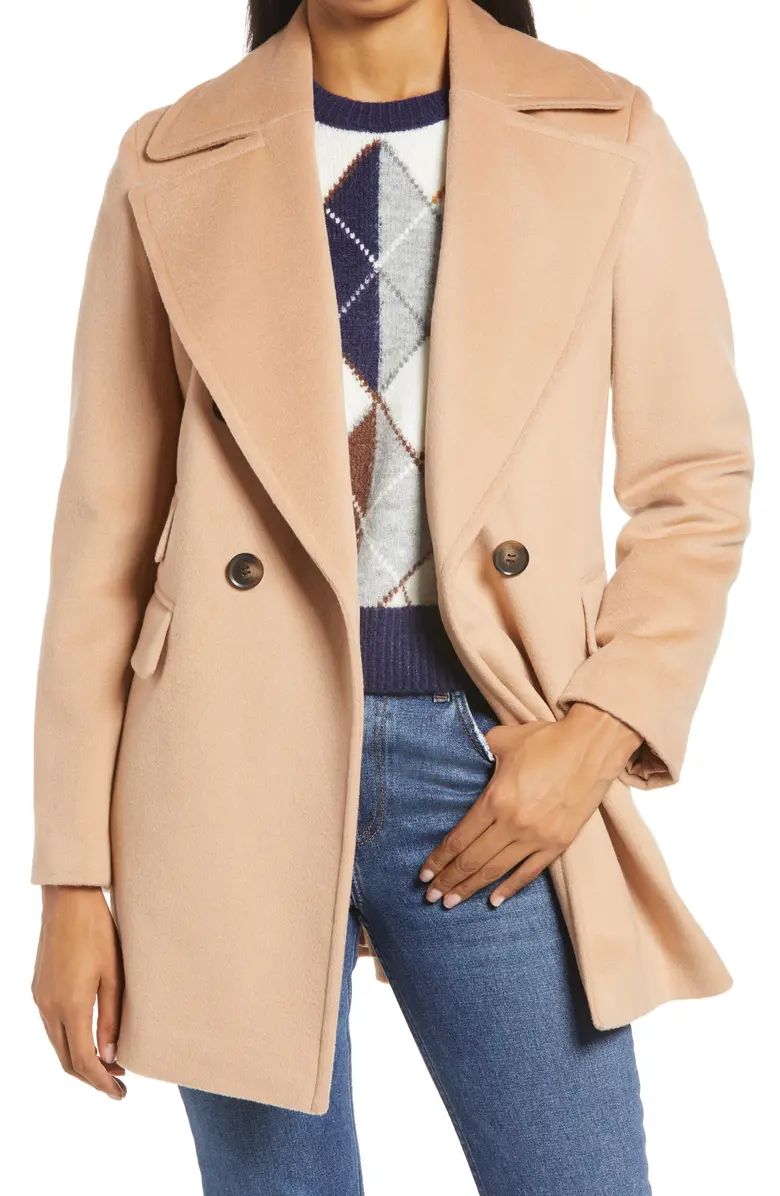 x Atlantic-Pacific Double Breasted Wool Blend Coat | Nordstrom