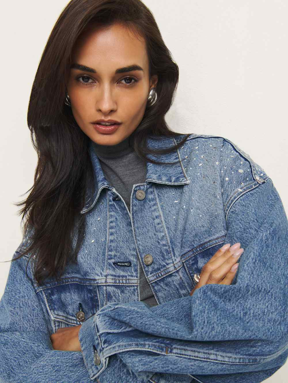 Brooks Oversized Denim Jacket | Reformation (Global)