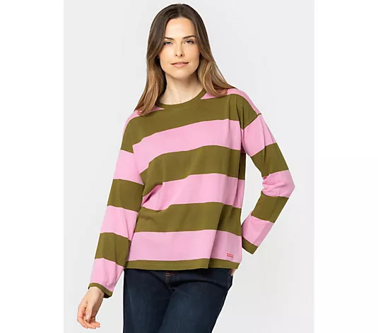 Make Your Selection: Peace Love World Long Sleeve Crew Neck Top | QVC