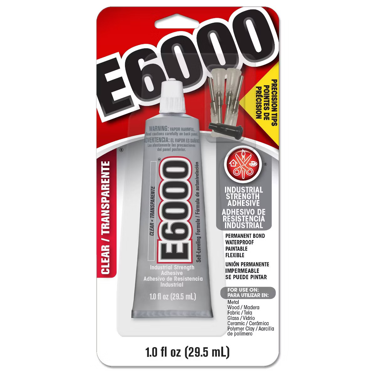 1.0 fl oz Glue with Precision Tips Clear - E6000 | Target
