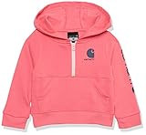 Carhartt Girls' Long-Sleeve Half-Zip Hooded Sweatshirt | Amazon (US)