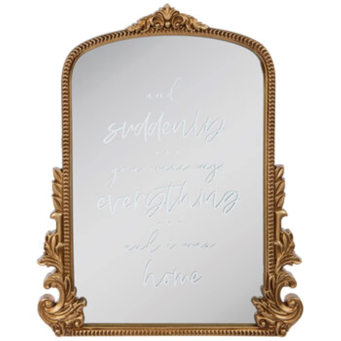 Hobby Lobby "and I was Home Gold Wood Wall Mirror for Home Decor, Bedroom, Entryway or Weddings | Amazon (US)