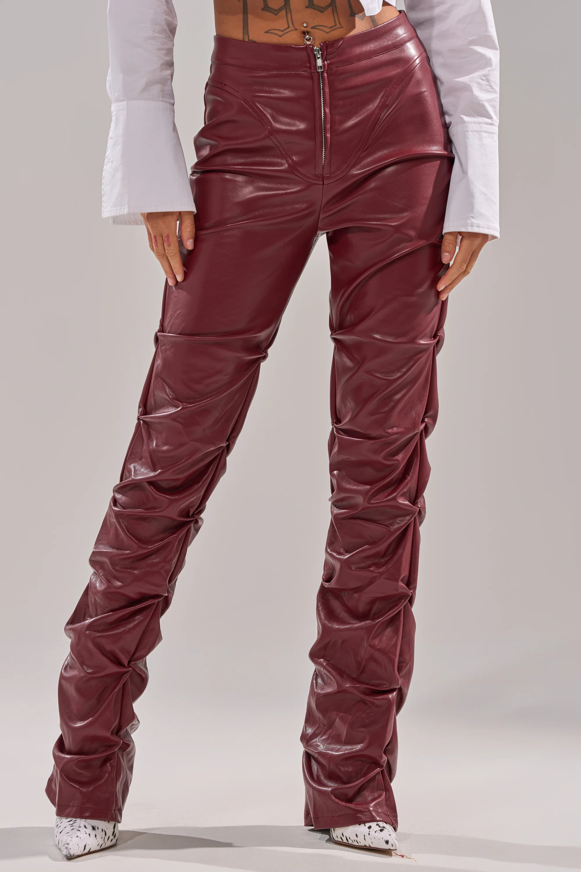 DOWN AND DIRTY FAUX LEATHER PANT | AKIRA