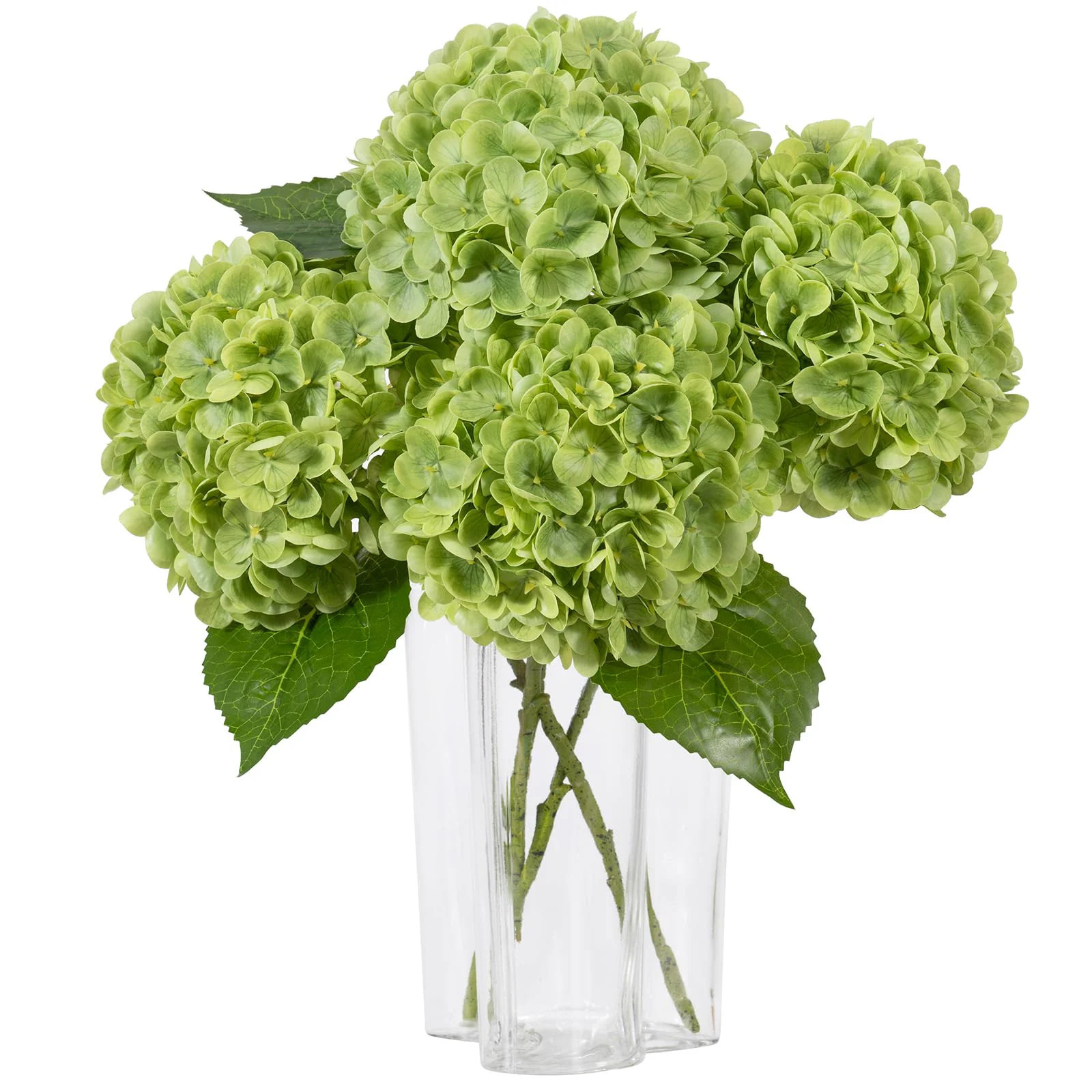 AOIZGMY 4 pcs Large Artificial Hydrangea Flowers 20 Inch Real Touch Latex Green Lifelike Stems for Home Wedding Bouquets Centerpiece Party | Lowe's