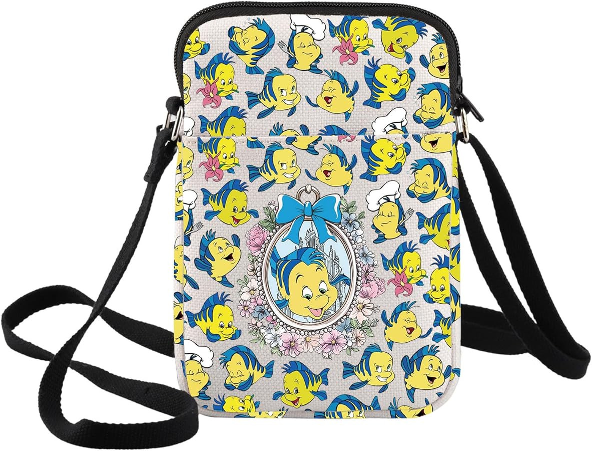 BWWKTOP Fish Flounder Crossbody Bag Flounder Fans Gifts Funny Fish Shoulder Bag Flounder Merchand... | Amazon (US)