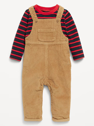 Long-Sleeve T-Shirt and Corduroy Overalls Set for Baby | Old Navy (US)