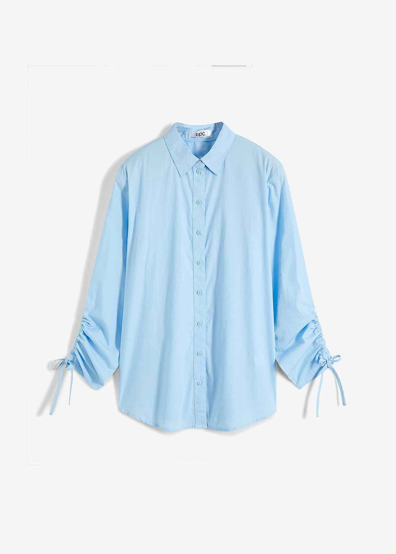 Bluse mit Ärmeldetail aus Bio-Baumwolle, langarm | Bonprix DE