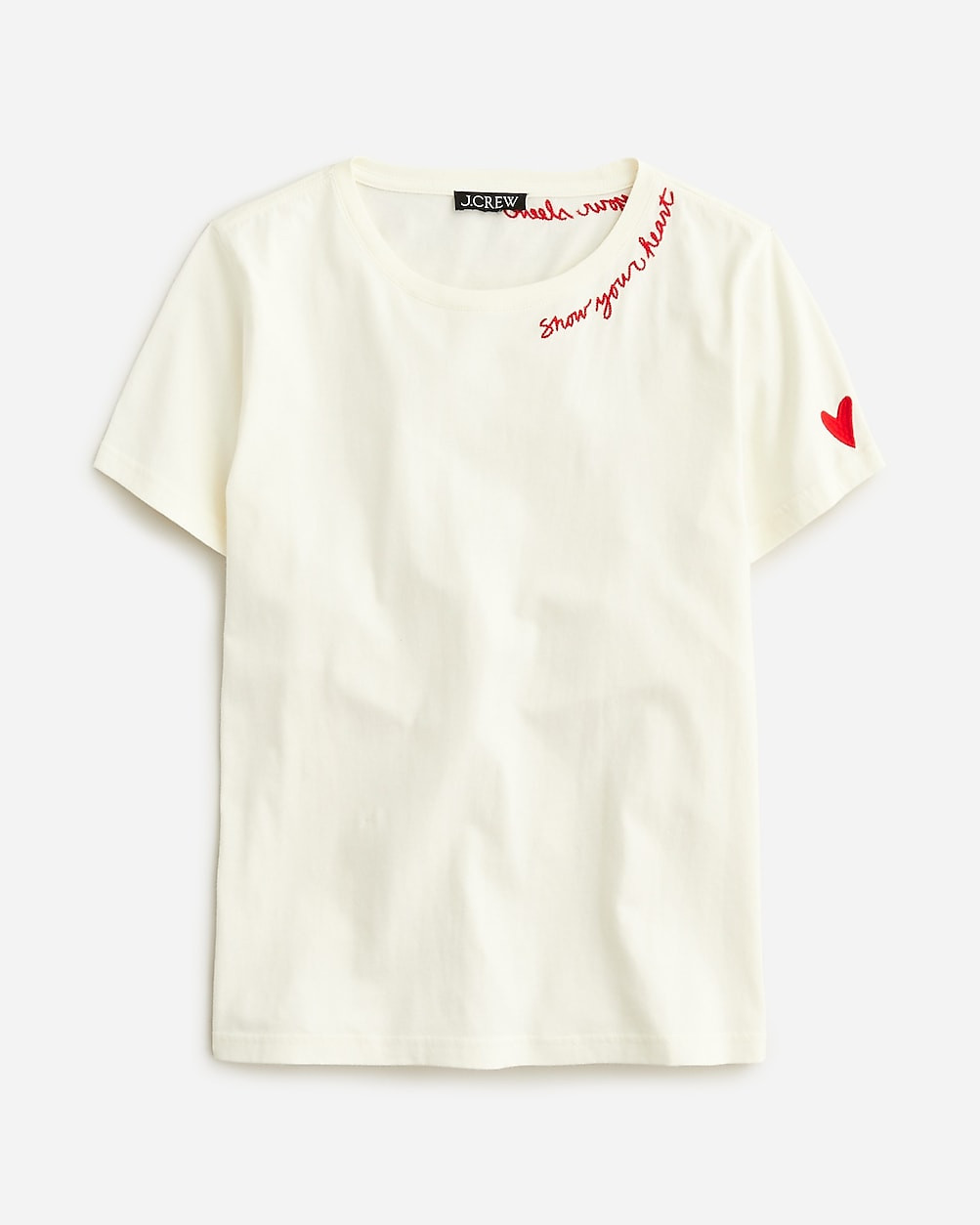 Heart graphic relaxed T-shirt | J. Crew US