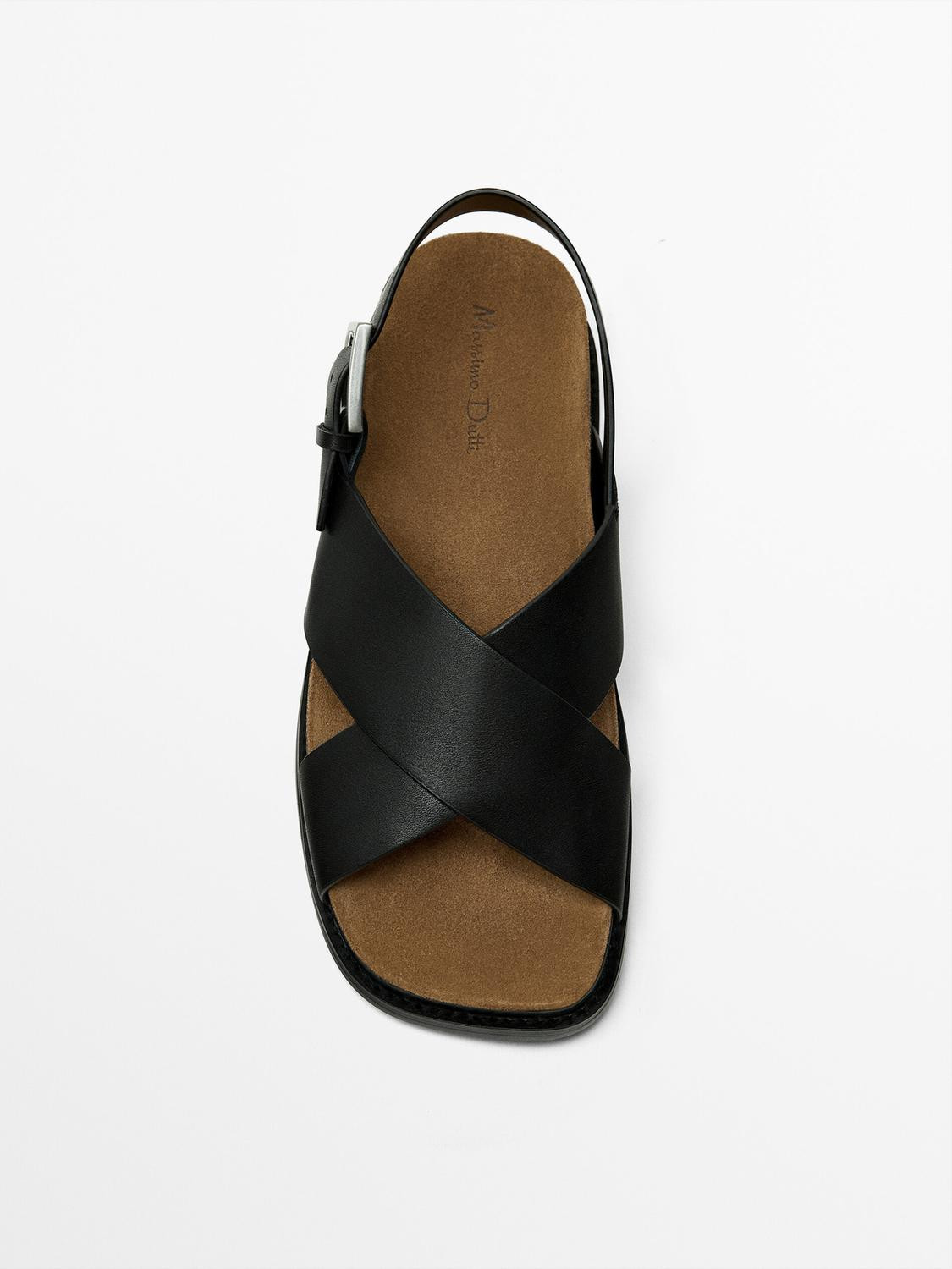 Crossover buckle sandals | Massimo Dutti US