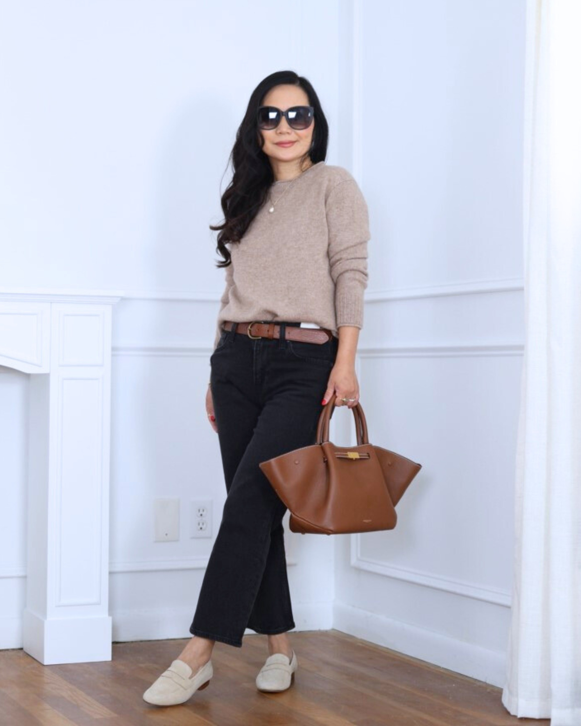 Wearing a cashmere crewneck sweater and loafers from Quince with black jeans — a polished and effortless everyday outfit. I’m 5’2, wearing size XS.

#LTKPetite #LTKOver40 #LTKStyleTip