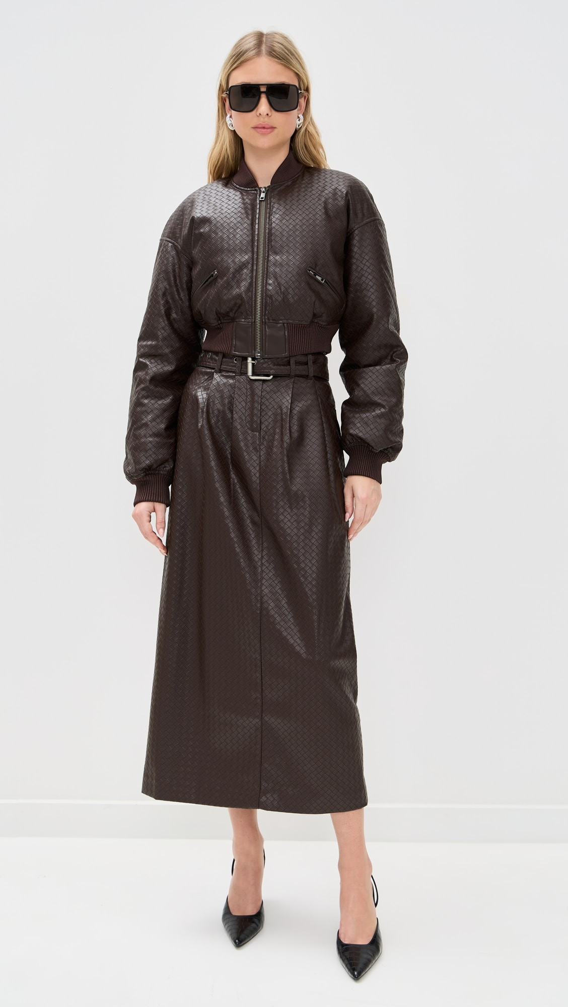 Cropped Faux Leather Puffer Jacket | Shopbop