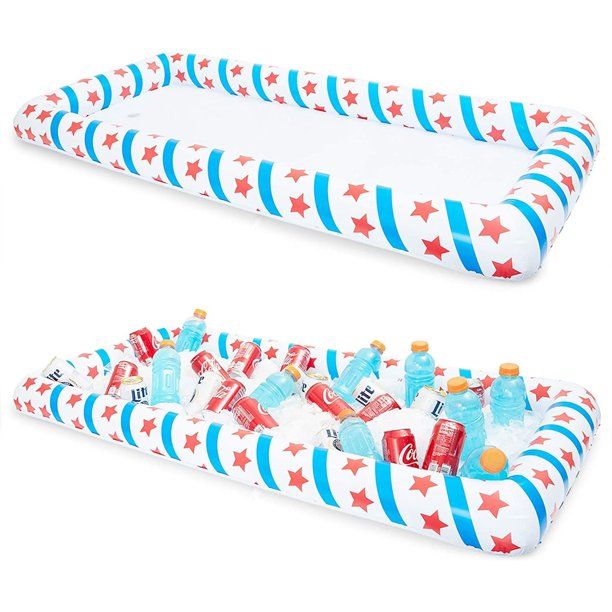 2-Pack Inflatable Serving Bar and Buffet Cooler in Patriotic Design for 4th of July, Memorial Day... | Walmart (US)