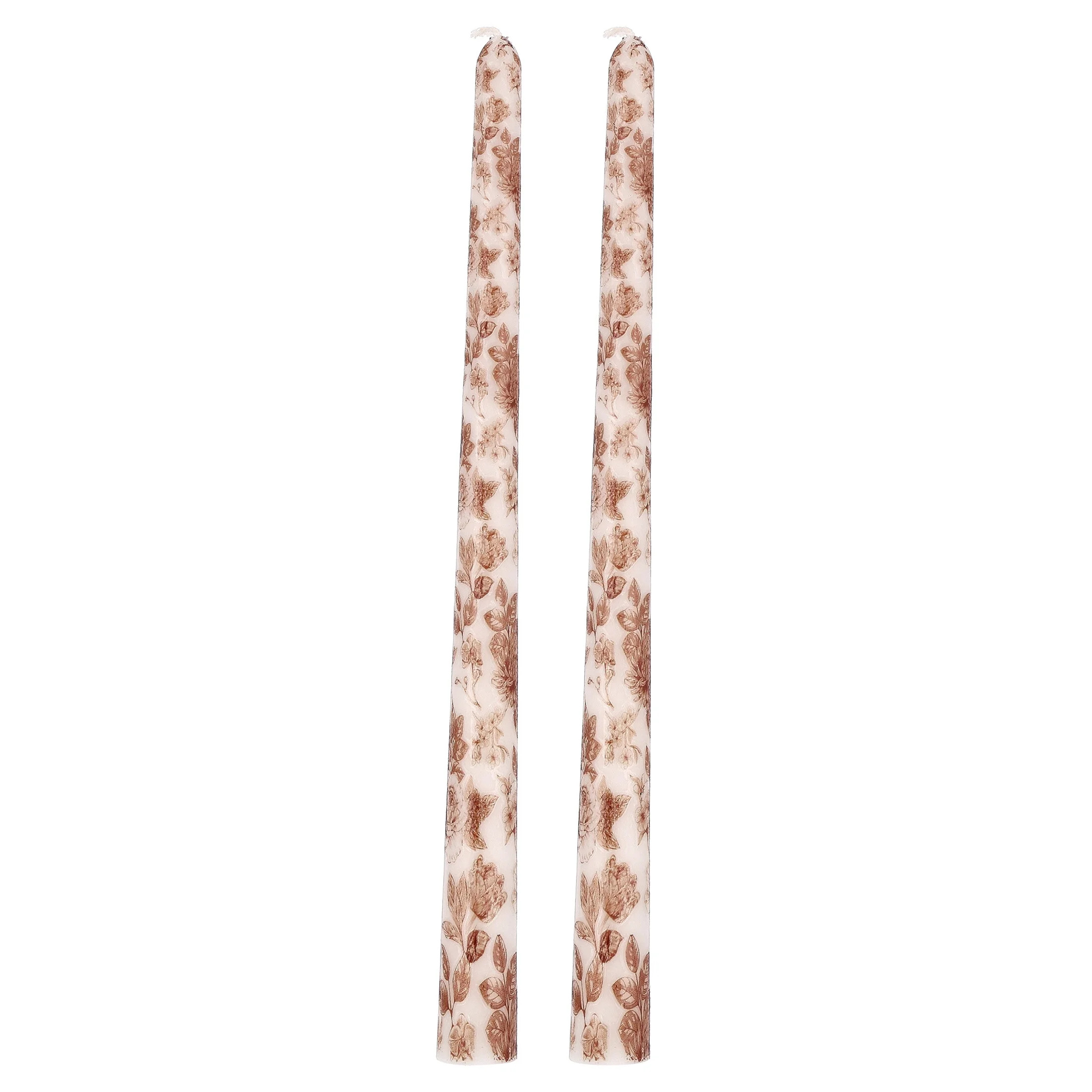 My Texas House Fall Toile 11" Taper Candles, Brown and White, 2 Count - Walmart.com | Walmart (US)