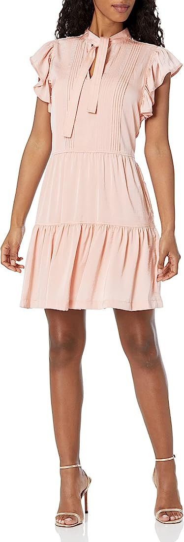 Tommy Hilfiger Women's Ghost Flutter Sleeve Dress | Amazon (US)