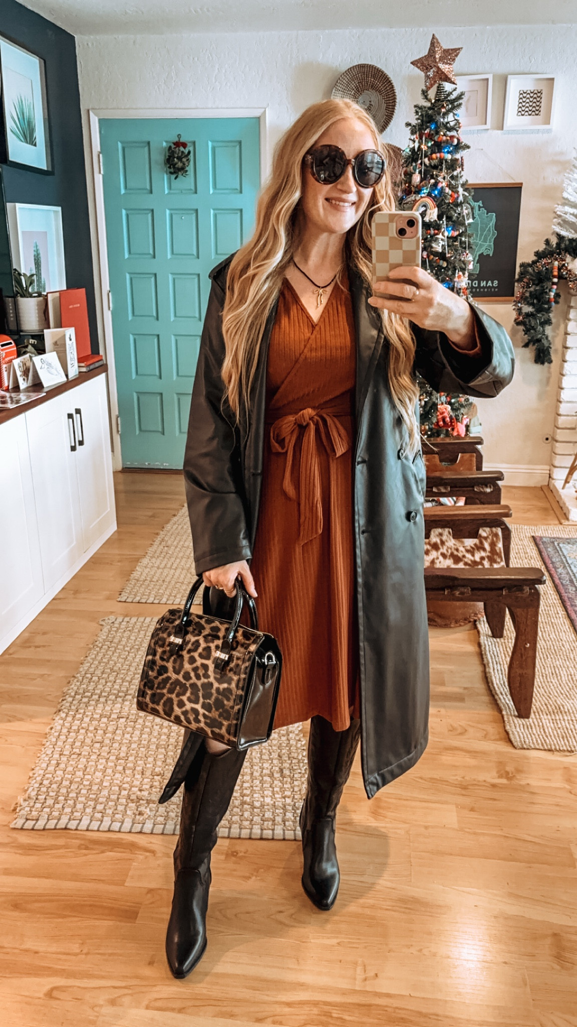 Two winter dresses styled for your holiday parties ✨ these knit dresses are super cute and comfy, add in a faux fur coat or leather trench, some boots or sparkly heels, bow earrings and silver or leopard purse! 

Wearing L in both dresses at 150 lbs and 5’7” for reference. 

Knit dress, silver purse, holiday dress, Christmas dress, New Year’s Eve outfit, Christmas party outfit, holiday party look, festive outfit, holiday look, Christmas dress, festive Christmas outfit, Christmas skirt, Christmas style, Christmas look, holiday style, holiday outfit, holiday look, Amazon holiday style, Target holiday funds, Target Christmas outfit, Target holiday outfit, leather jacket, faux leather jacket, leather trench, holiday style, Christmas style, Christmas Eve look, leather trench coat

#LTKSeasonal #LTKParties #LTKHoliday